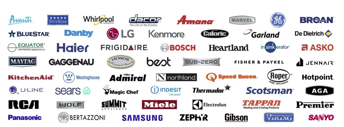 All appliance brands we service